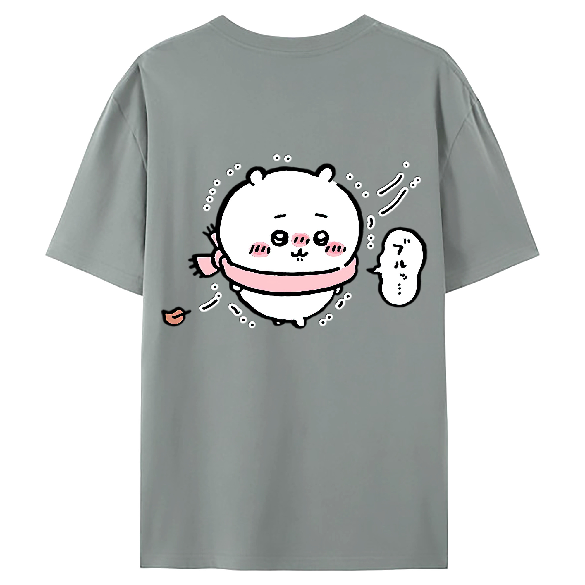 （画像用） ちいかわ ちいかわ Chii-kawa chiikawa 綿100％ メンズ半袖Tシャツ（バックプリント） 通気性